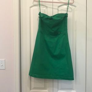 Cremiex emerald green strapless dress